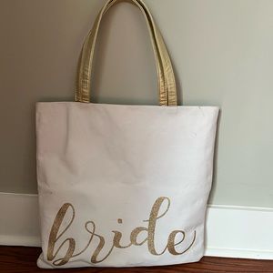 Reversible “Bride” and “Mrs.” Tote Bag